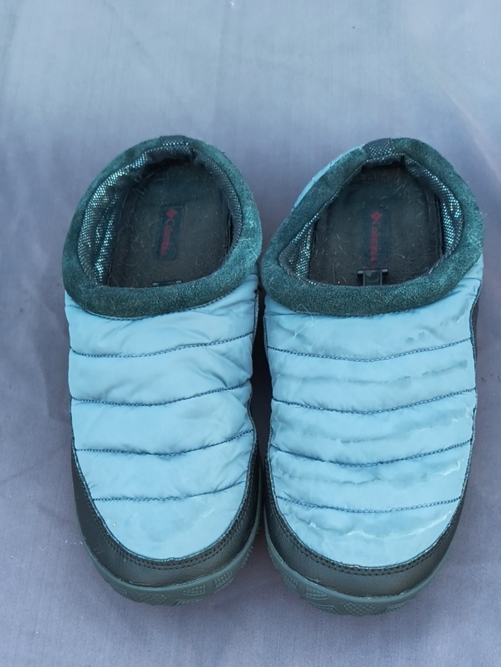 Men's Puffer Winter Slip-On Shoes in Slate Gray